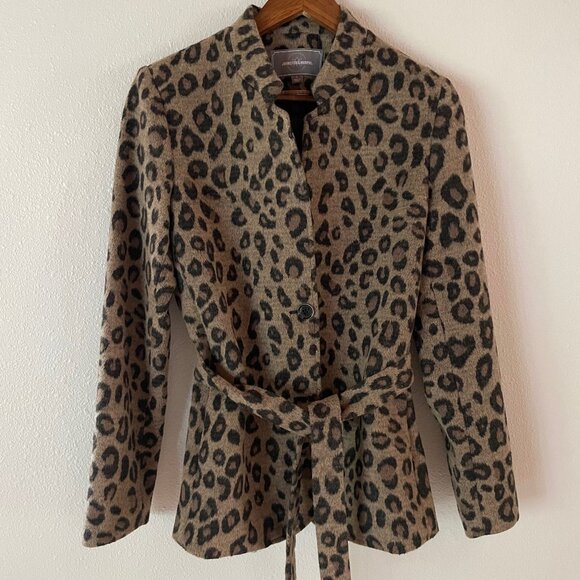 Johnston & Murphy Jackets & Blazers - Johnston‎ & Murphy Wool Blend Animal Print Coat Size L